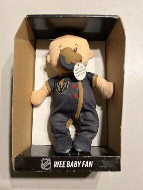 NHL Vegas Golden Knights Wee Baby Fan Doll With Magnetic Pacifier Removable PJs